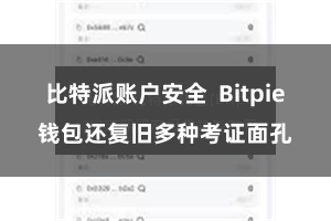 比特派账户安全  Bitpie钱包还复旧多种考证面孔